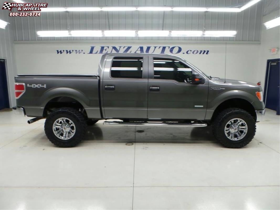 vehicle gallery/ford f 150 xd series xd778 monster x  Chrome wheels and rims