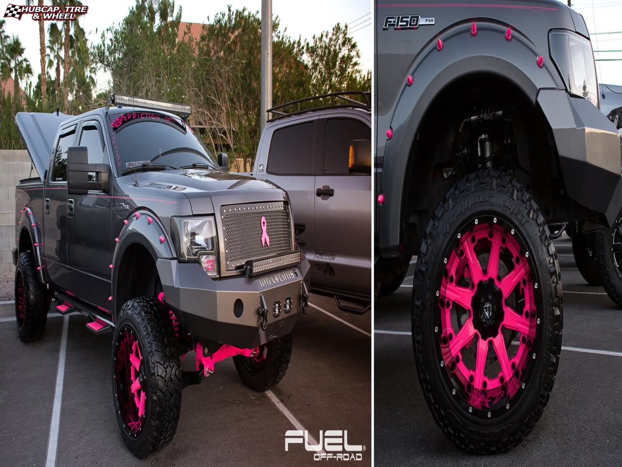 vehicle gallery/ford f 150 fuel nutz d251 22X14  Matte Black & Milled wheels and rims