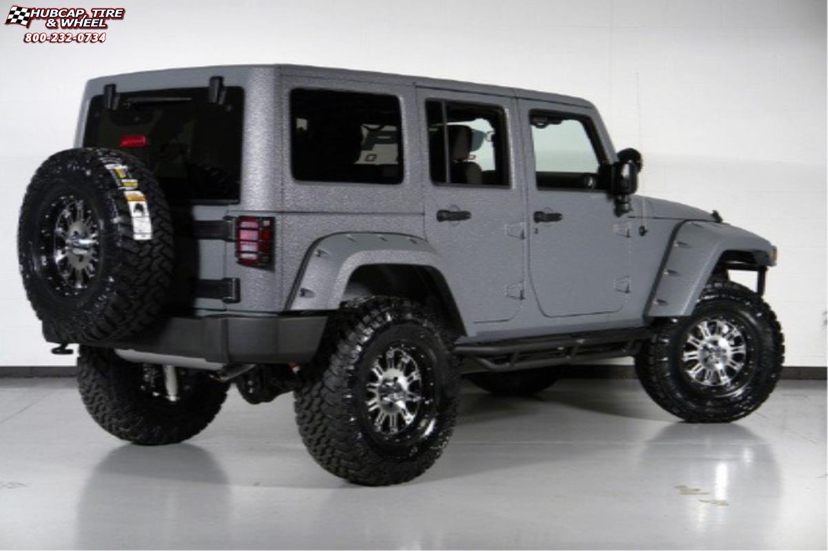 vehicle gallery/jeep wrangler xd series xd795 hoss x  Gloss Black Machined wheels and rims