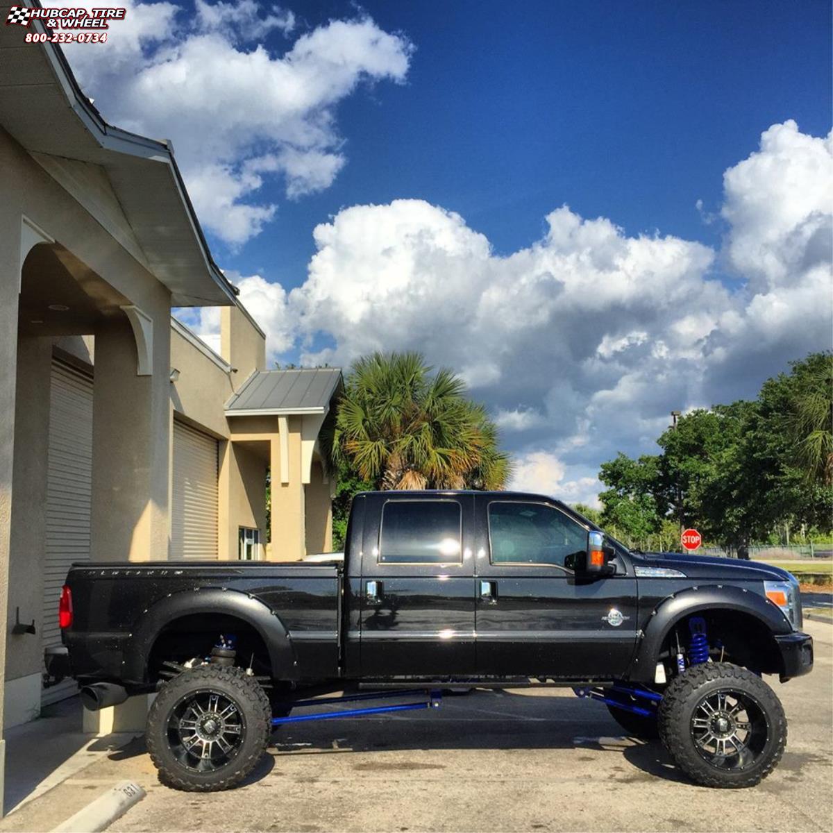 vehicle gallery/ford f 250 xd series xd809 riot x  Matte Black Machined wheels and rims