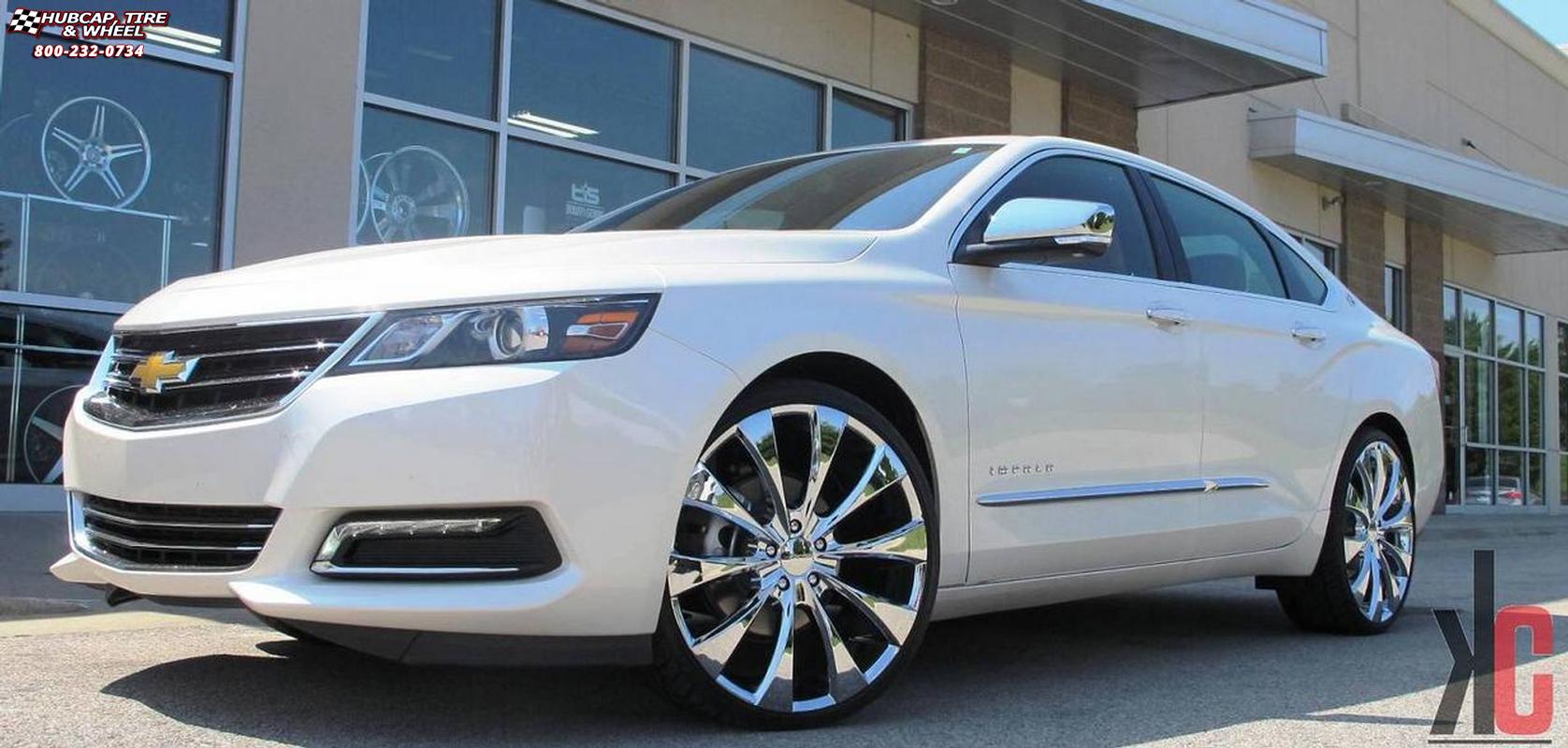 vehicle gallery/2014 chevrolet impala xd series km679 fader  Chrome wheels and rims