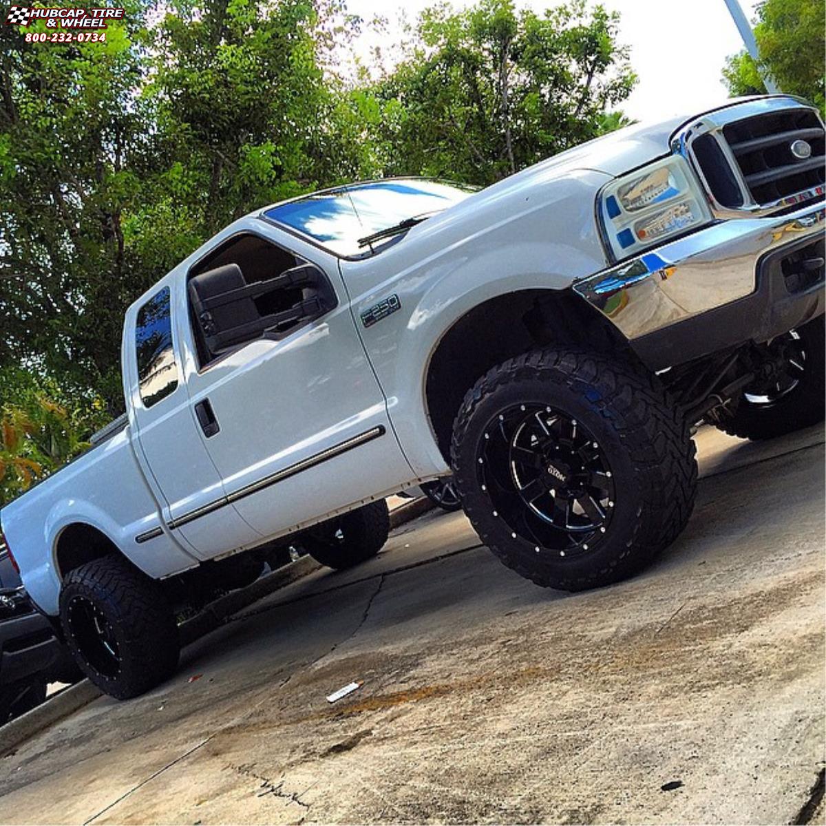 vehicle gallery/ford f 250 moto metal mo962  Gloss Black & Milled wheels and rims