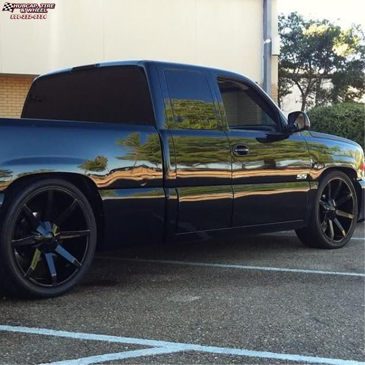 vehicle gallery/chevrolet silverado 1500 xd series km651 slide  Gloss Black wheels and rims