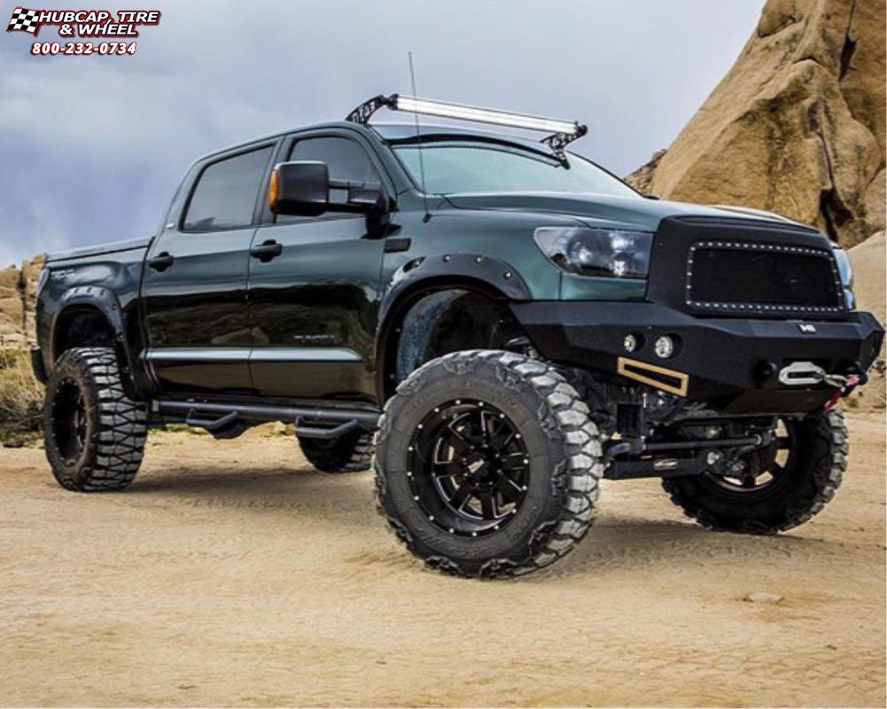 vehicle gallery/2007 toyota tundra moto metal mo962  Gloss Black & Milled wheels and rims