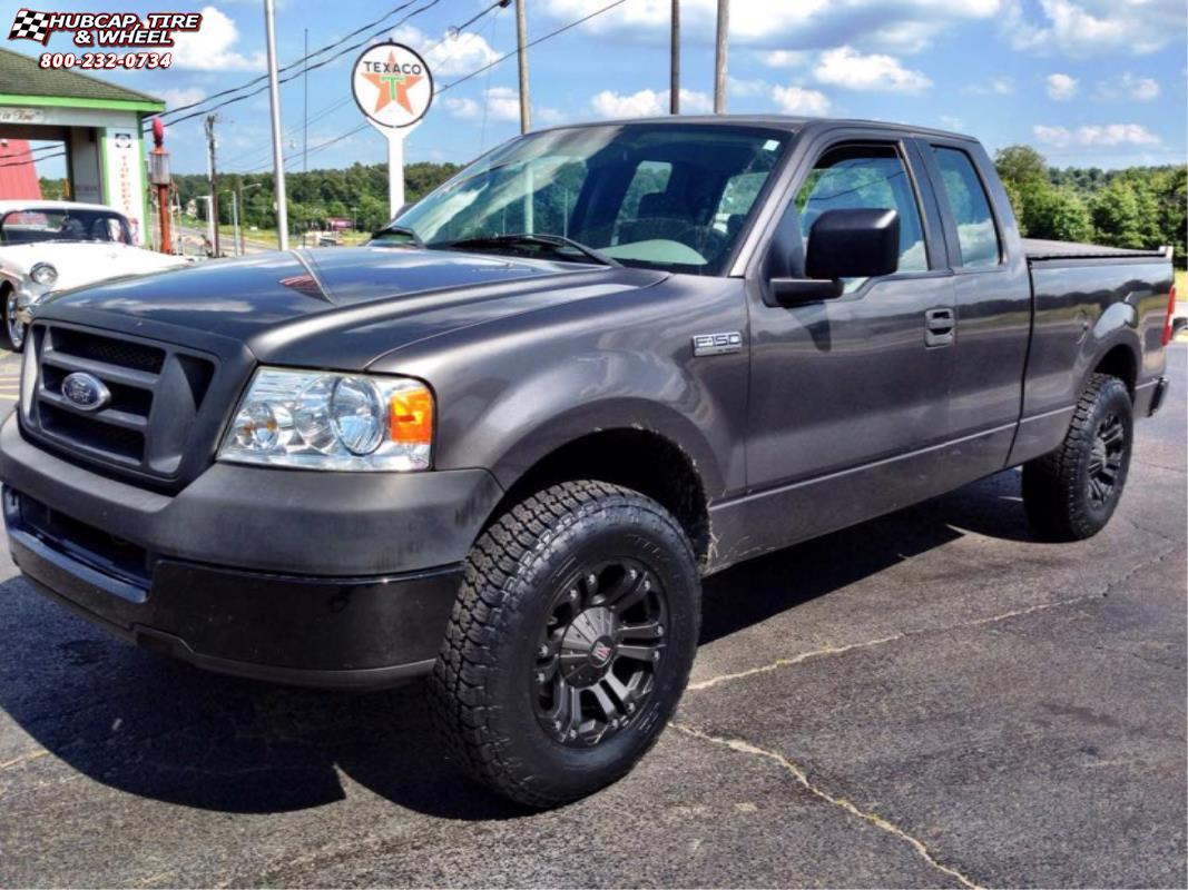 vehicle gallery/ford f 150 xd series xd778 monster x  Matte Black wheels and rims