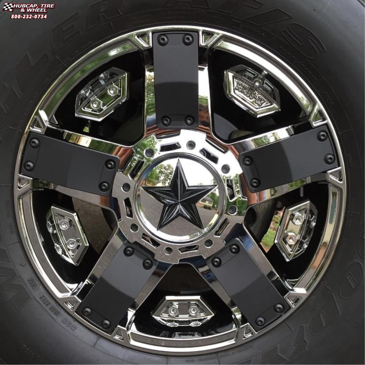 vehicle gallery/chevrolet silverado 1500 xd series xd811 rockstar 2  Chrome Black Inserts wheels and rims