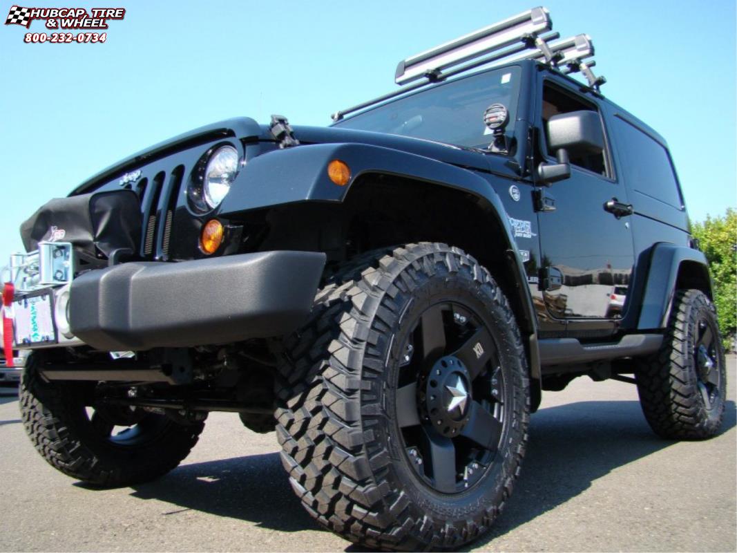 vehicle gallery/jeep wrangler xd series xd775 rockstar x  Matte Black wheels and rims