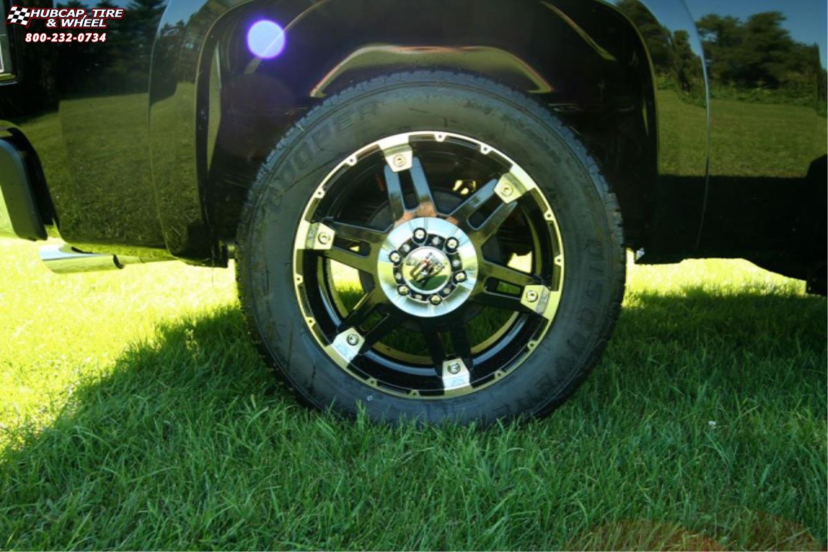 vehicle gallery/chevrolet silverado 1500 xd series xd797 spy x  Gloss Black Machined wheels and rims