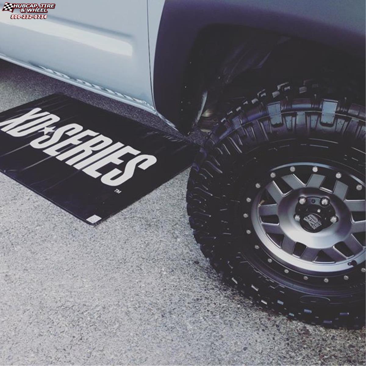 vehicle gallery/2006 toyota tacoma xd series xd128 machete x  Satin Black Machined wheels and rims