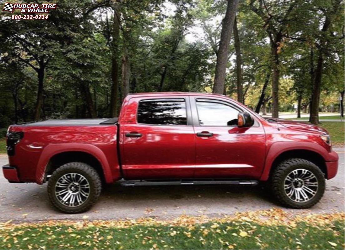 vehicle gallery/2010 toyota tundra xd series xd810 brigade  Gloss Black Machined Face wheels and rims
