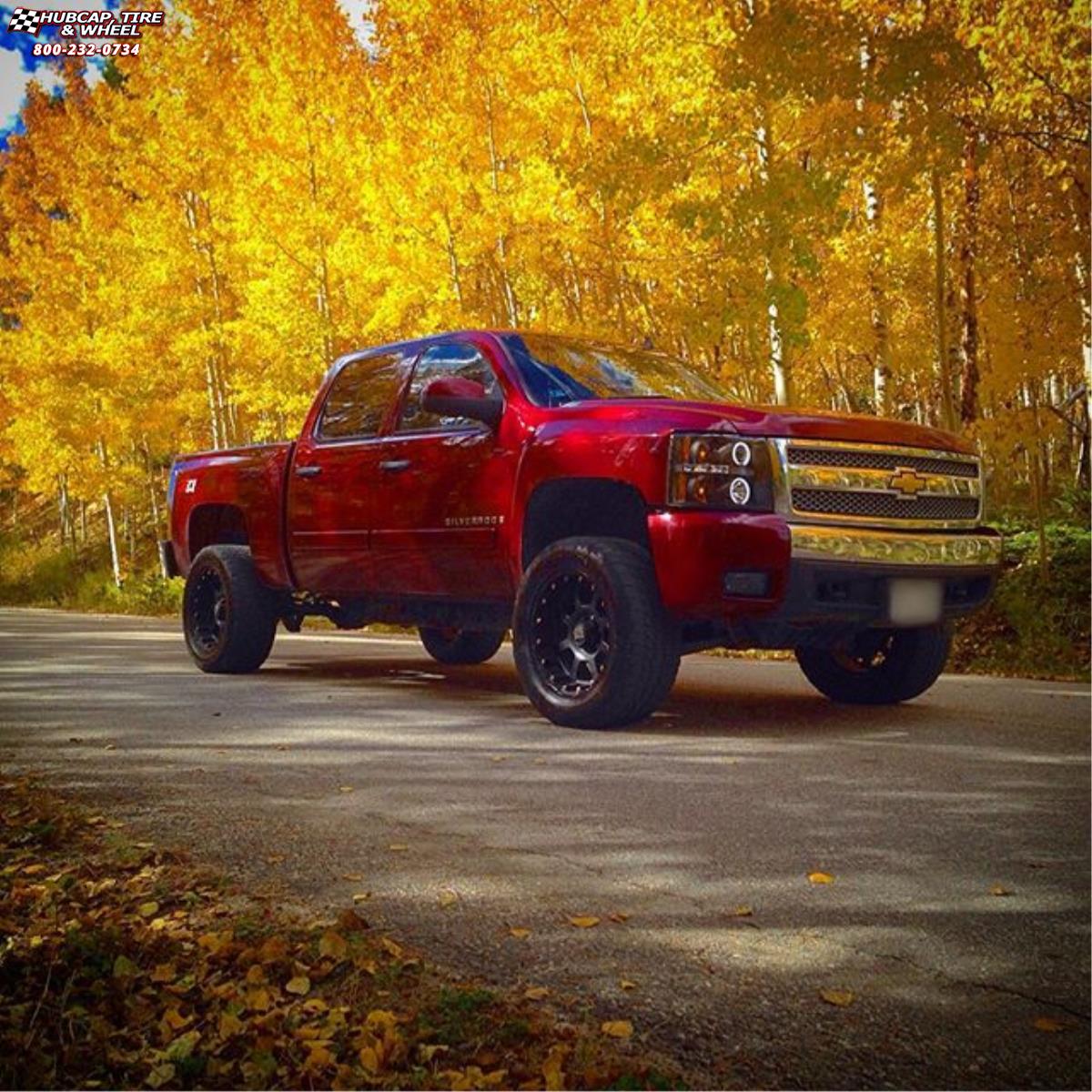 vehicle gallery/chevrolet silverado 1500 xd series xd807 strike x  Matte Black wheels and rims