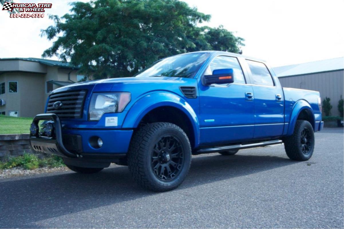 vehicle gallery/ford f 150 xd series xd800 misfit  Matte Black wheels and rims
