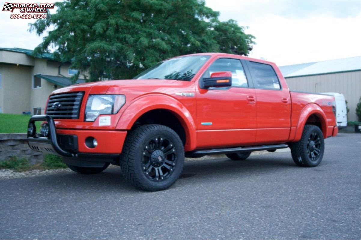 vehicle gallery/ford f 150 xd series xd778 monster x  Matte Black wheels and rims