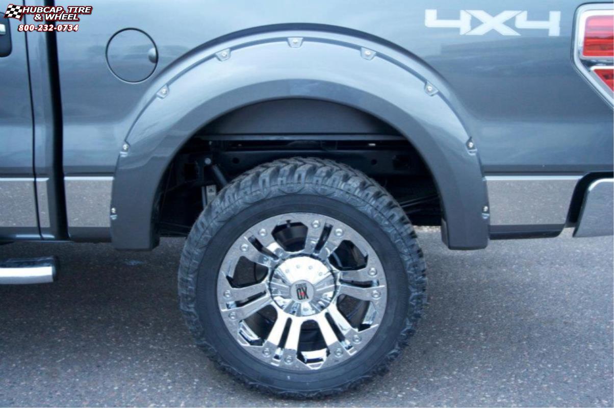 vehicle gallery/ford f 150 xd series xd778 monster x  Chrome wheels and rims