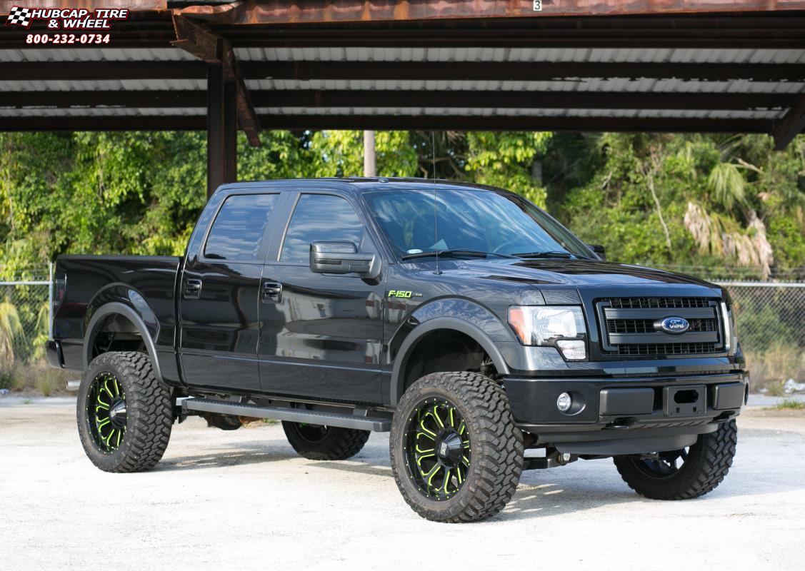 vehicle gallery/ford f 150 xd series xd806 bomb x  Gloss Black Milled wheels and rims