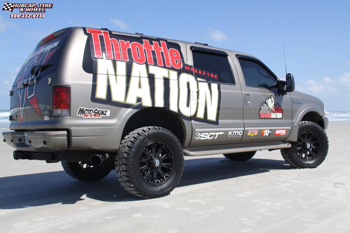 vehicle gallery/ford excursion xd series xd800 misfit  Matte Black wheels and rims