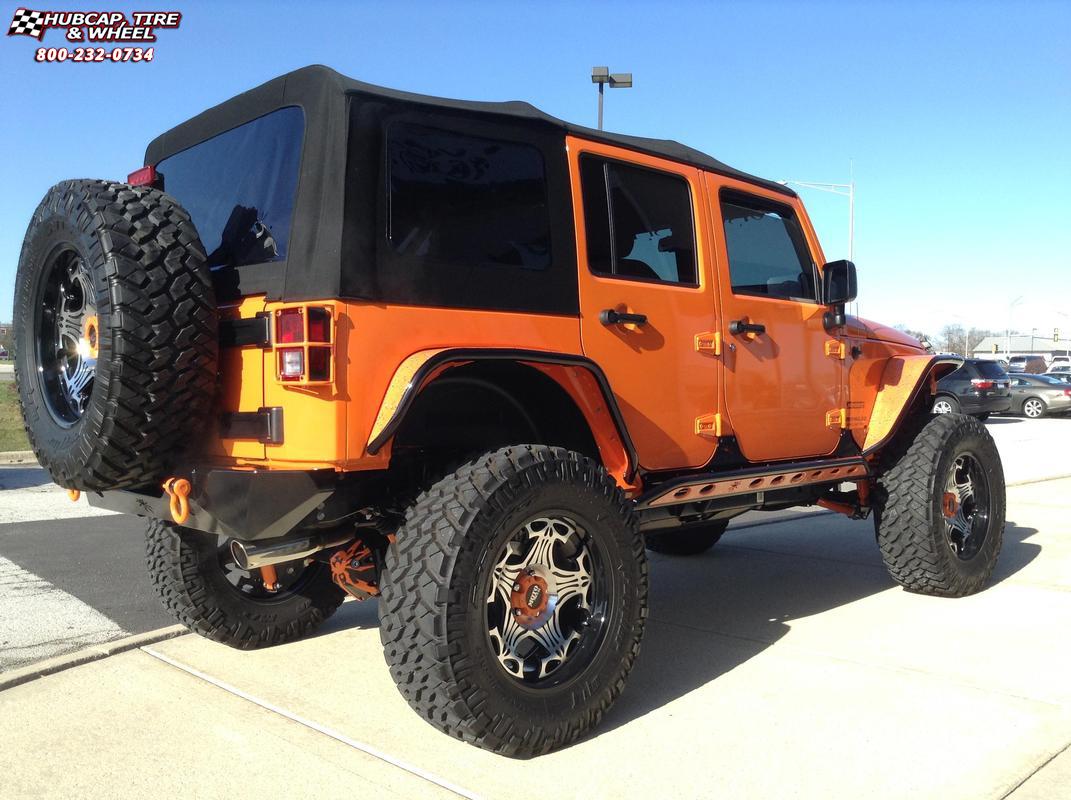 vehicle gallery/2013 jeep wrangler moto metal mo909  Black Machined wheels and rims