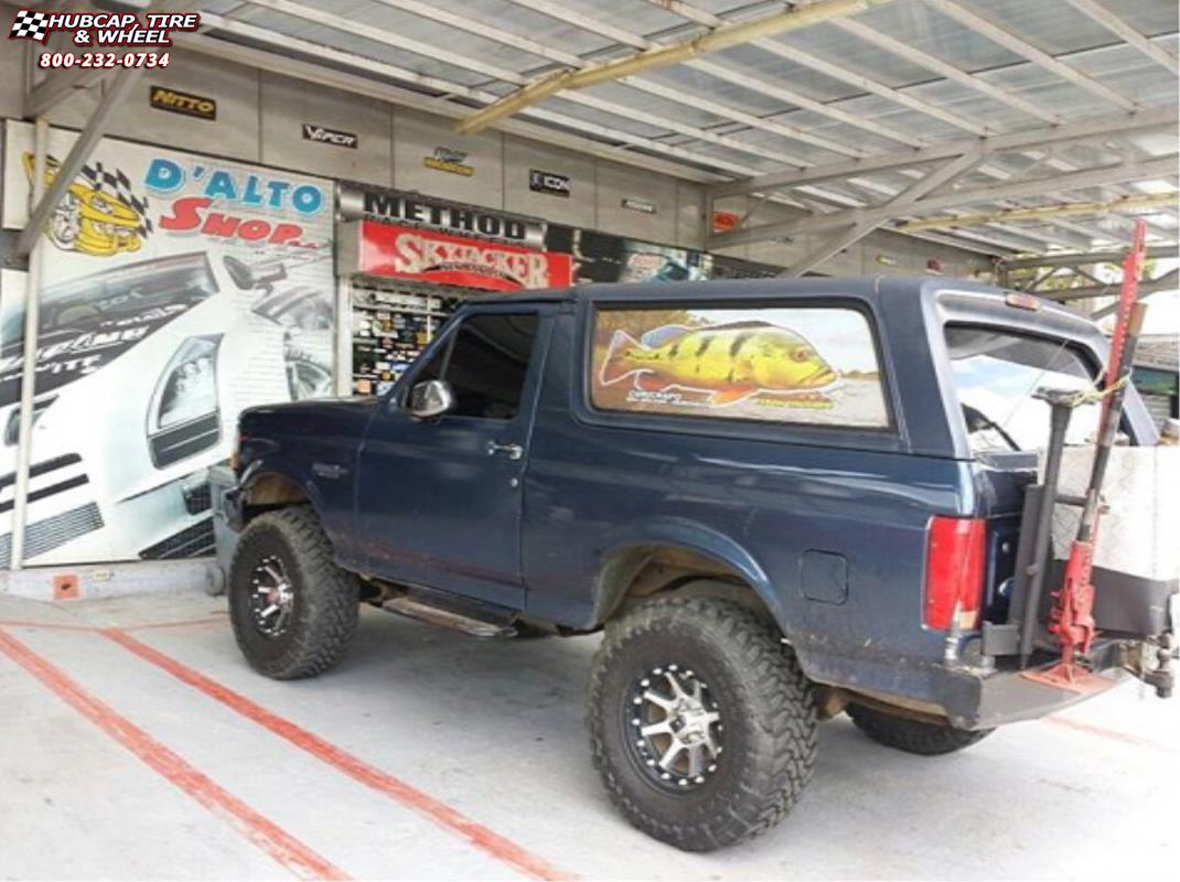 vehicle gallery/ford bronco xd series xd798 addict  Matte Black Machined wheels and rims