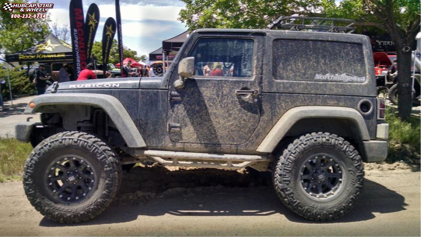 vehicle gallery/jeep wrangler xd series xd798 addict  Matte Black wheels and rims