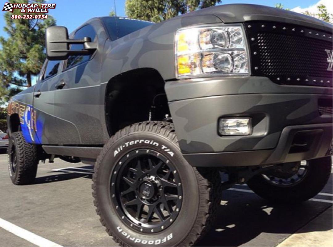 vehicle gallery/gmc sierra 2500 xd series xd127 bully x  Satin Black wheels and rims
