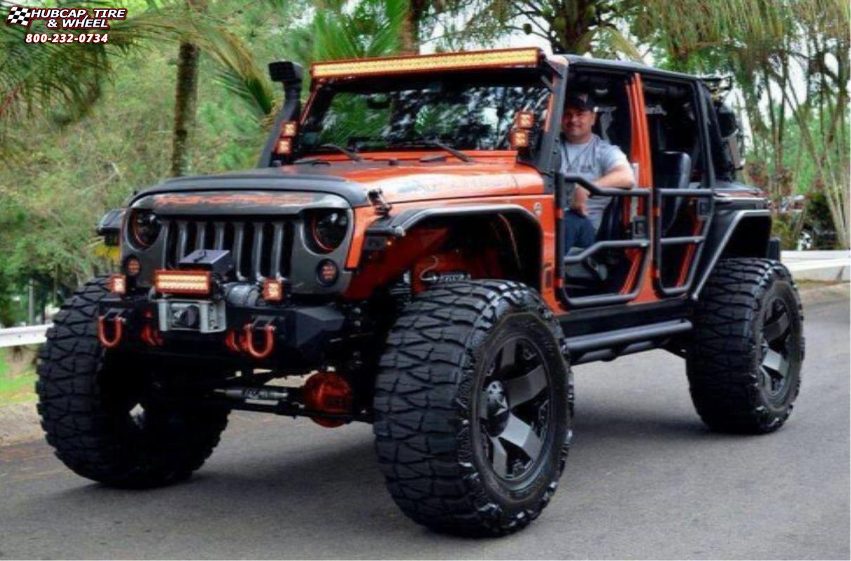 vehicle gallery/jeep wrangler xd series xd775 rockstar x  Matte Black wheels and rims