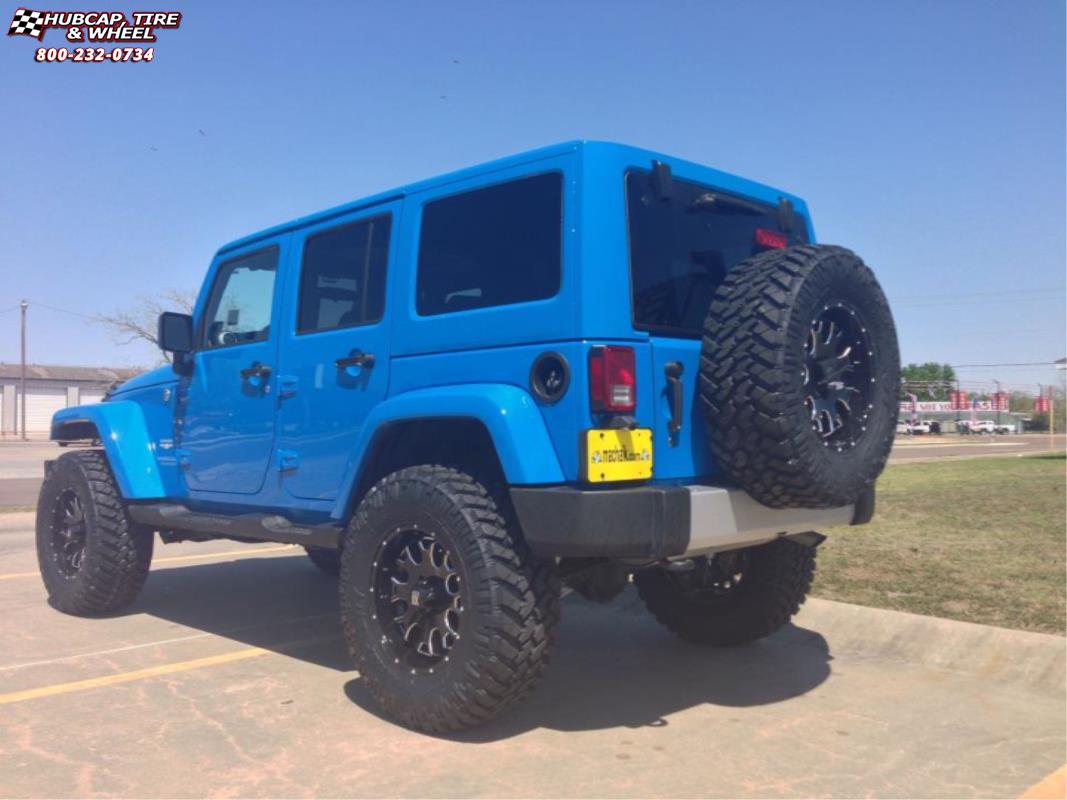 vehicle gallery/jeep wrangler xd series xd808 menace x  Gloss Black Milled wheels and rims