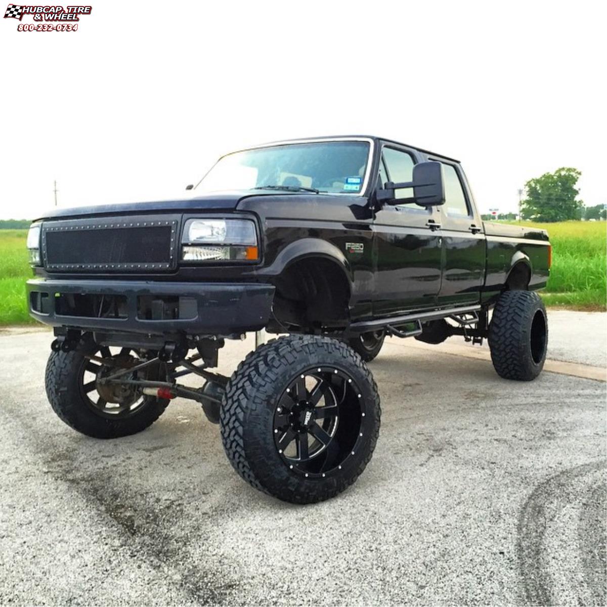 vehicle gallery/ford f250 moto metal mo962  Gloss Black & Milled wheels and rims