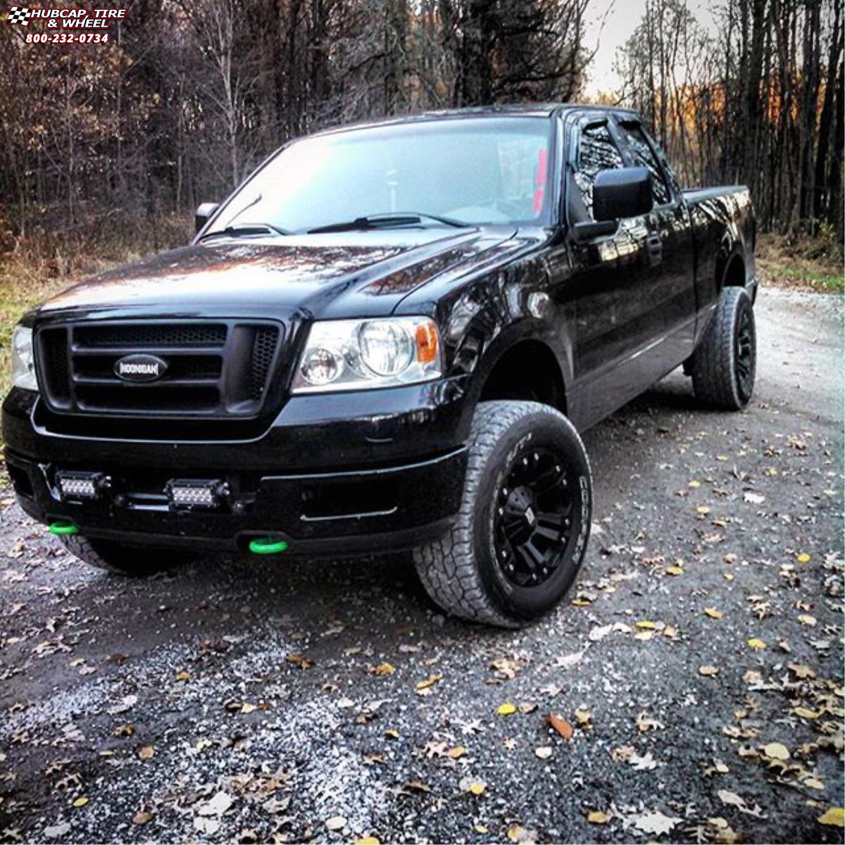 vehicle gallery/ford f 150 xd series xd778 monster x  Matte Black wheels and rims