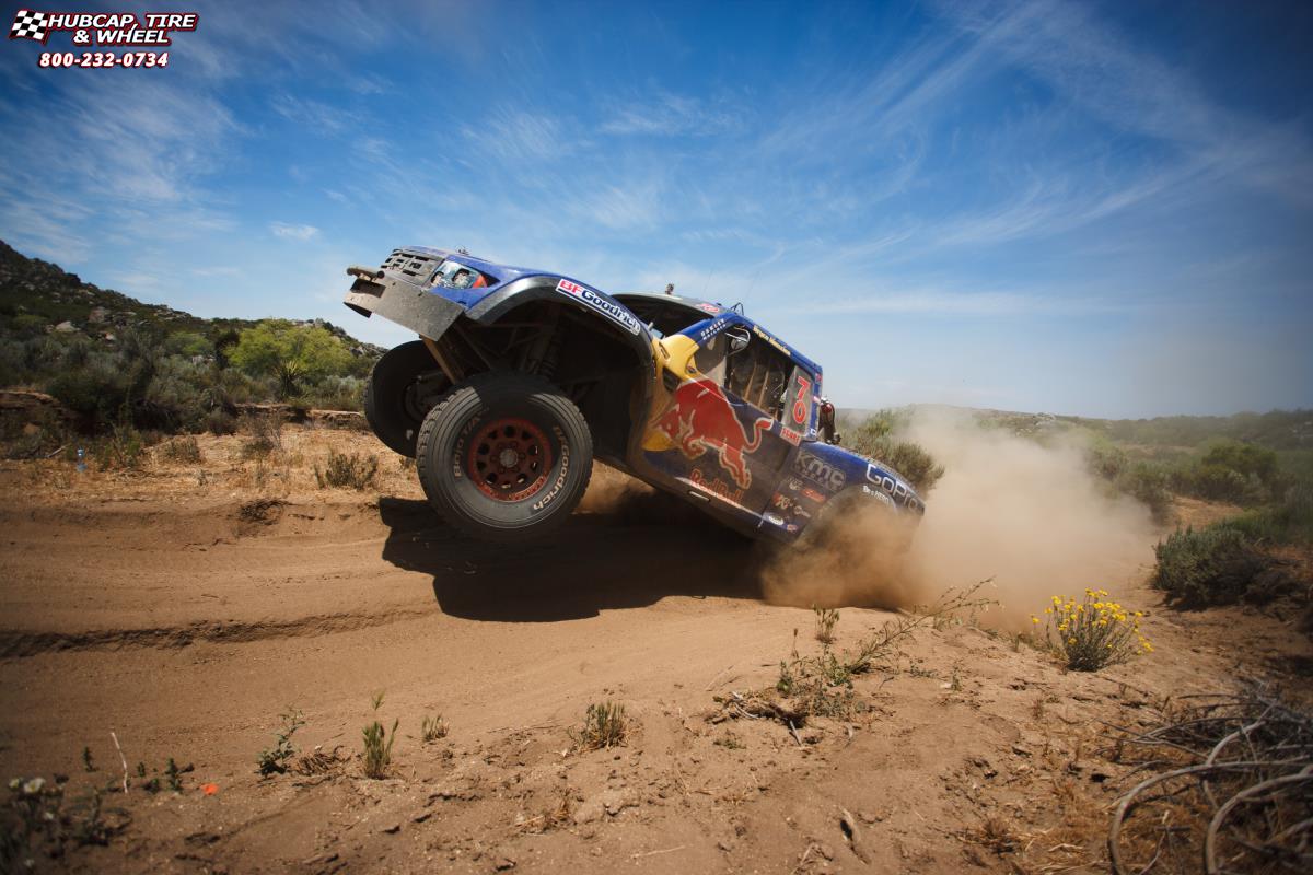 vehicle gallery/ford f 150 raptor xd series xd222 enduro beadlock x  Red wheels and rims