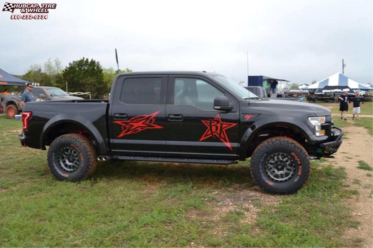 vehicle gallery/ford f 150 xd series xd128 machete x  Matte Gray Black Ring wheels and rims