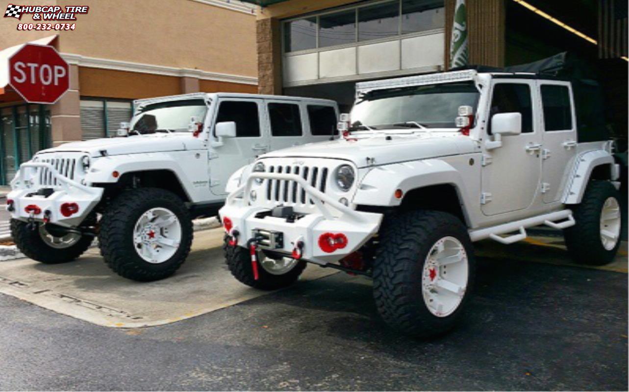 vehicle gallery/jeep wrangler xd series xd811 rockstar 2  White wheels and rims