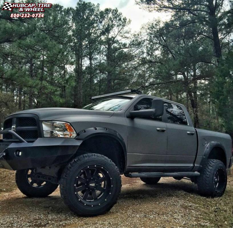 vehicle gallery/ram 2500 moto metal mo962  Satin Black & Milled wheels and rims