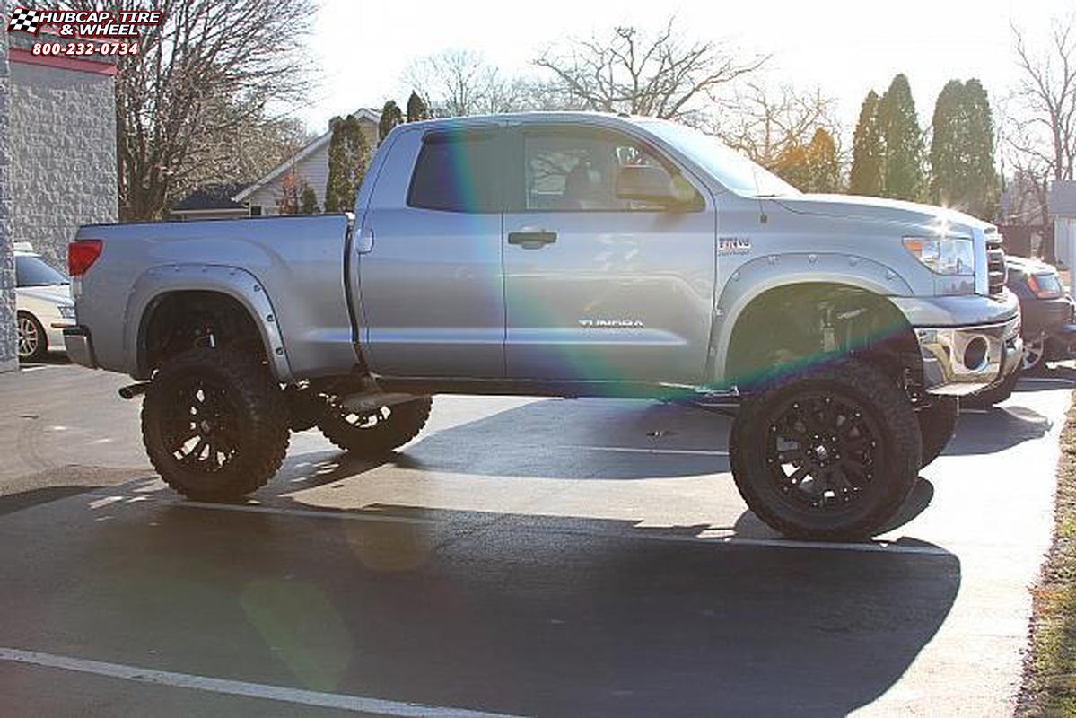 vehicle gallery/2011 toyota tundra xd series xd800 misfit  Matte Black wheels and rims