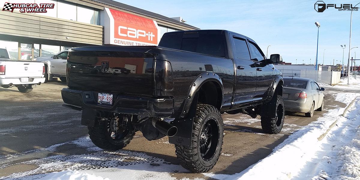 vehicle gallery/dodge ram 3500 fuel hostage d531 24X11  Matte Black wheels and rims