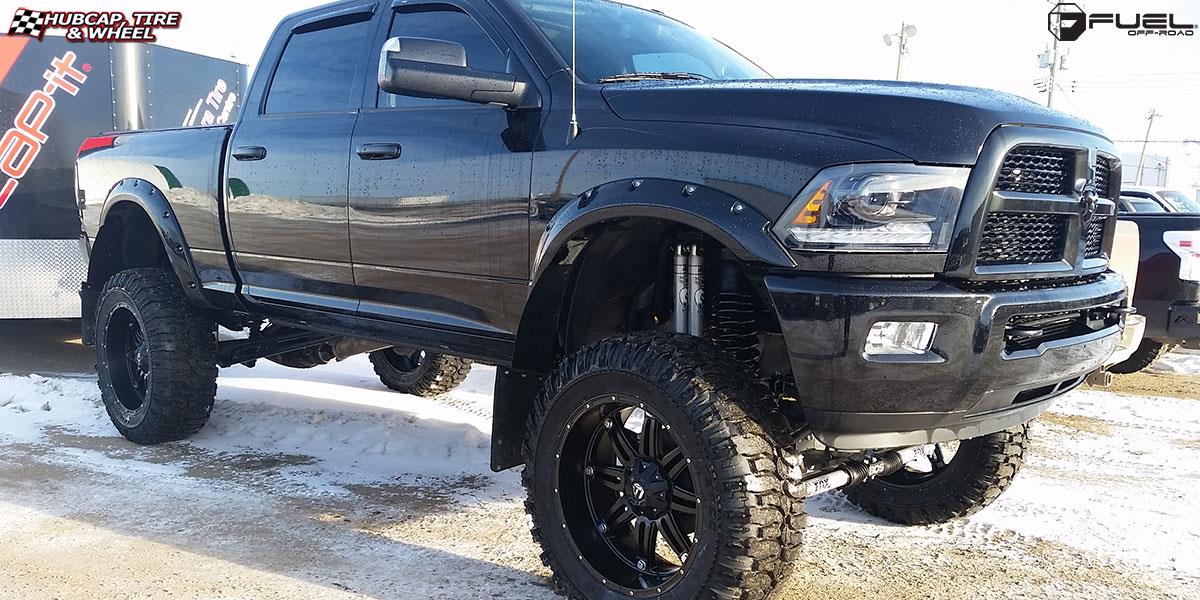 vehicle gallery/dodge ram 3500 fuel hostage d531 24X11  Matte Black wheels and rims