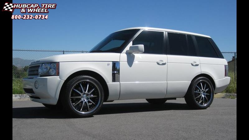 vehicle gallery/land rover range rover hse niche spa m879 22x9  Black & Machined/Polished Stainless wheels and rims