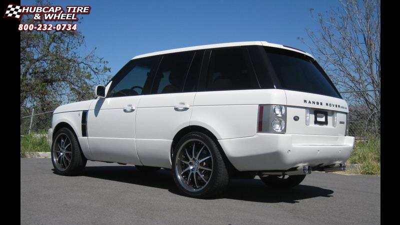 vehicle gallery/land rover range rover hse niche spa m879 22x9  Black & Machined/Polished Stainless wheels and rims