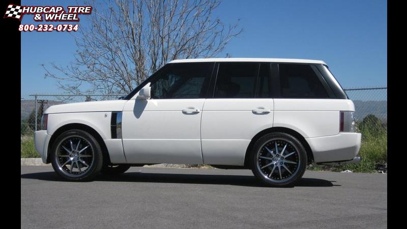 vehicle gallery/land rover range rover hse niche spa m879 22x9  Black & Machined/Polished Stainless wheels and rims