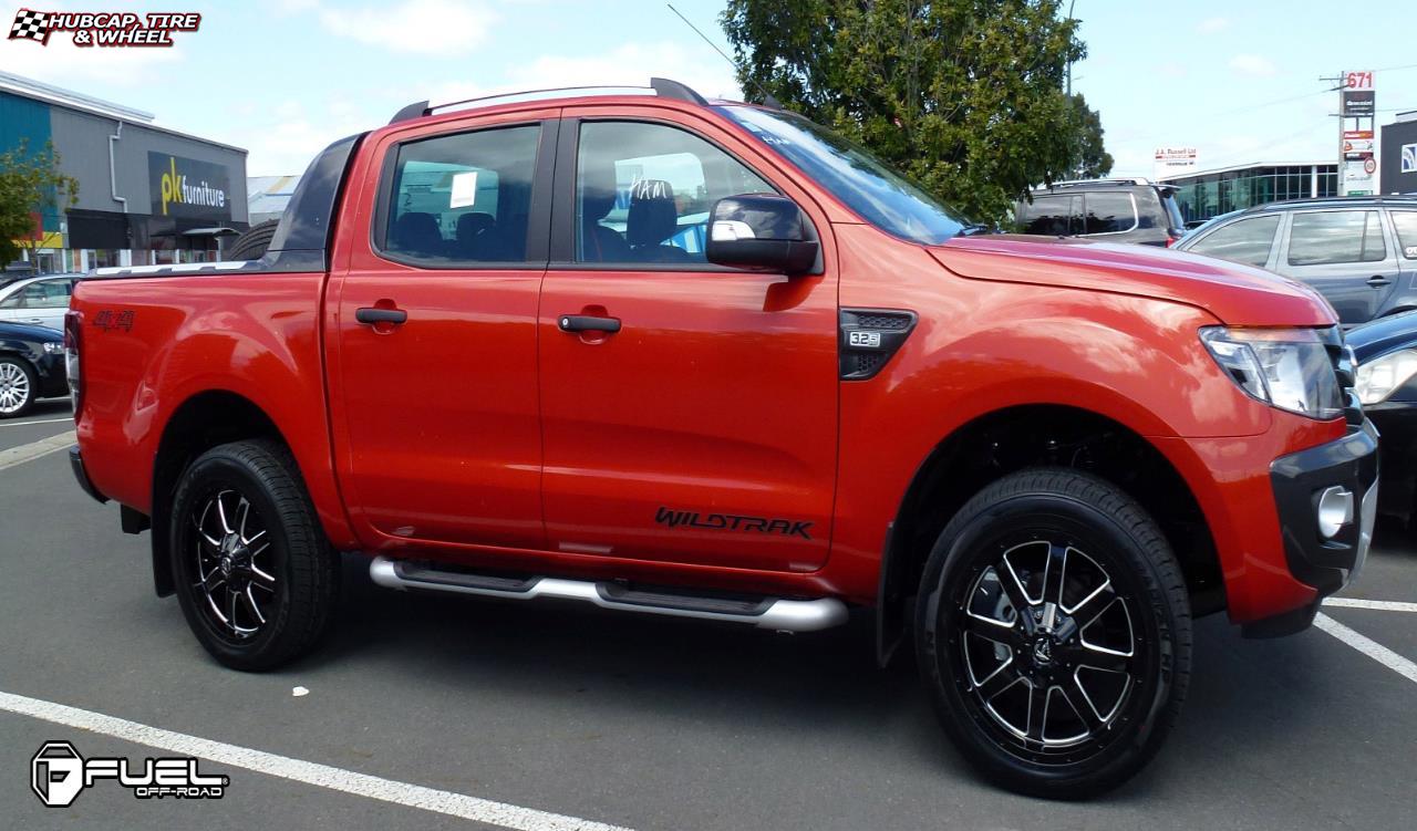 vehicle gallery/ford ranger fuel maverick d262 0X0  Black & Milled wheels and rims