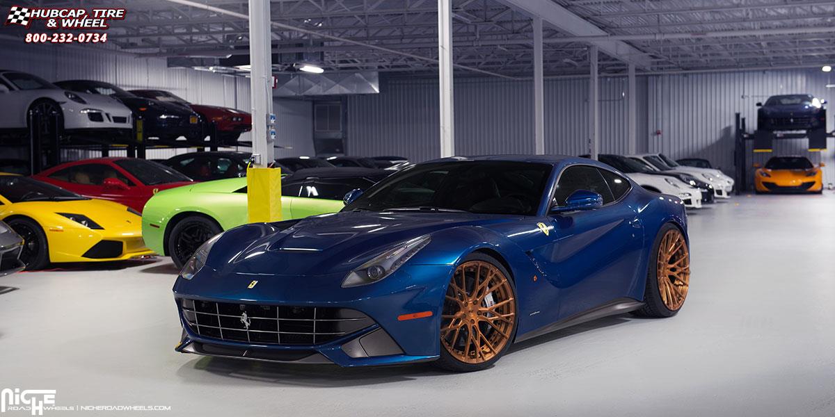 vehicle gallery/ferrari f12 berlinetta niche ribelle 21x95  Sable Brown Matte wheels and rims