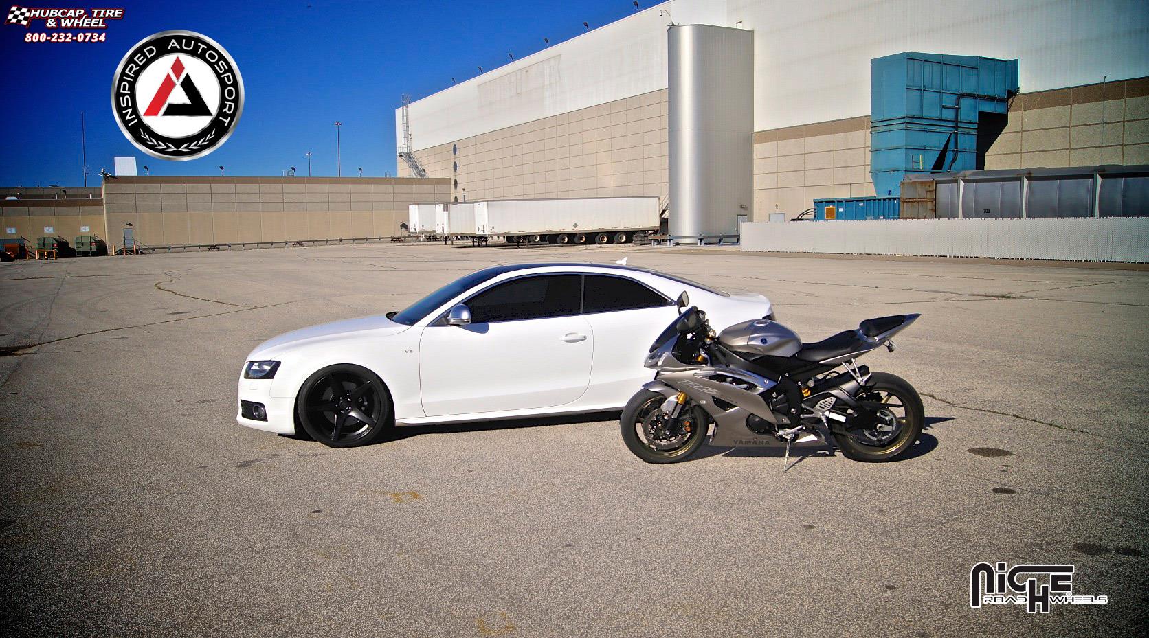 vehicle gallery/audi s5 niche gt 5 m133  Satin Black wheels and rims