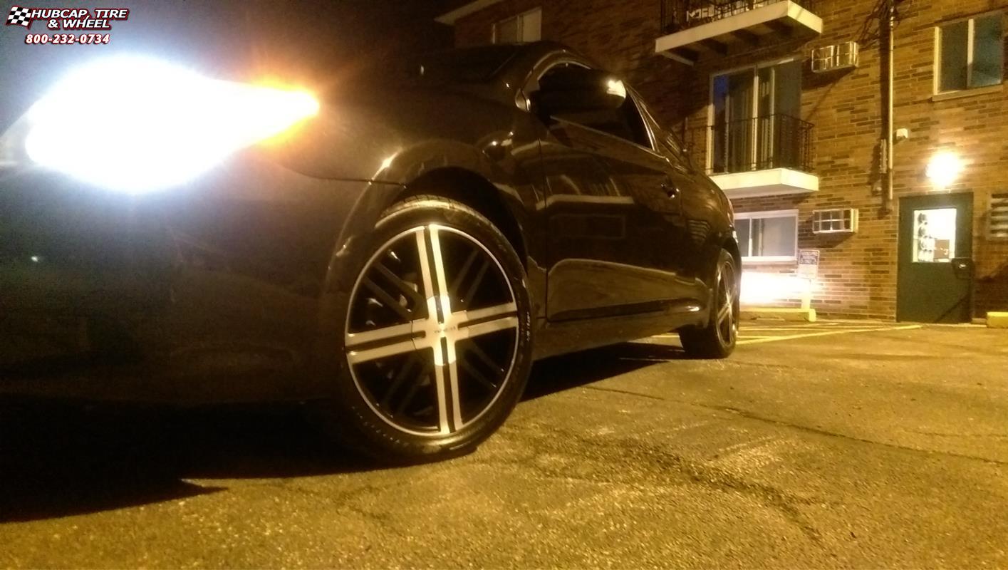 vehicle gallery/honda civic xd series km675 splice 17x7  Satin Black Machined wheels and rims