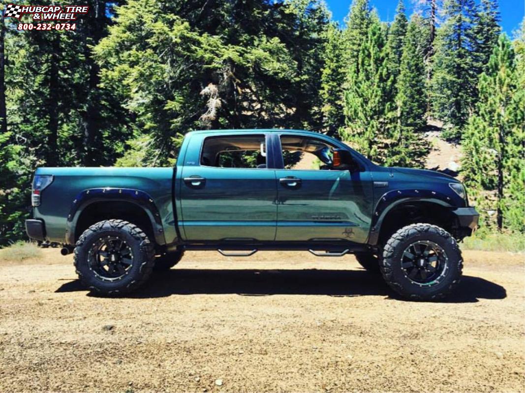 vehicle gallery/2007 toyota tundra moto metal mo962  Gloss Black & Milled wheels and rims