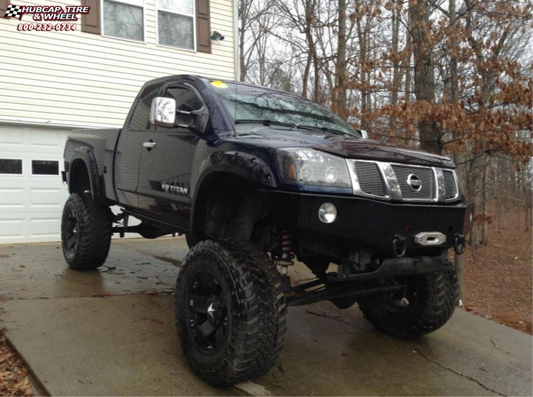 vehicle gallery/nissan titan xd series xd775 rockstar x  Matte Black wheels and rims