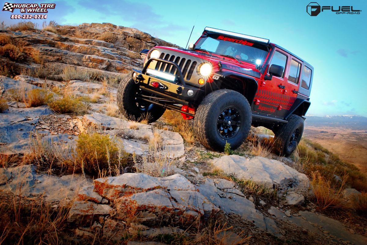 vehicle gallery/jeep wrangler fuel octane d509 20X9  Matte Black wheels and rims