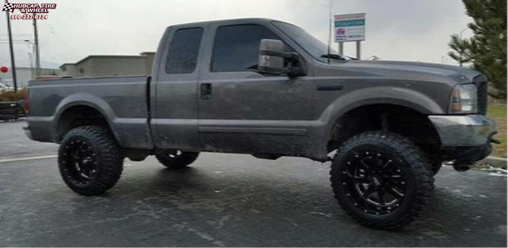 vehicle gallery/ford f250 moto metal mo962  Gloss Black & Milled wheels and rims