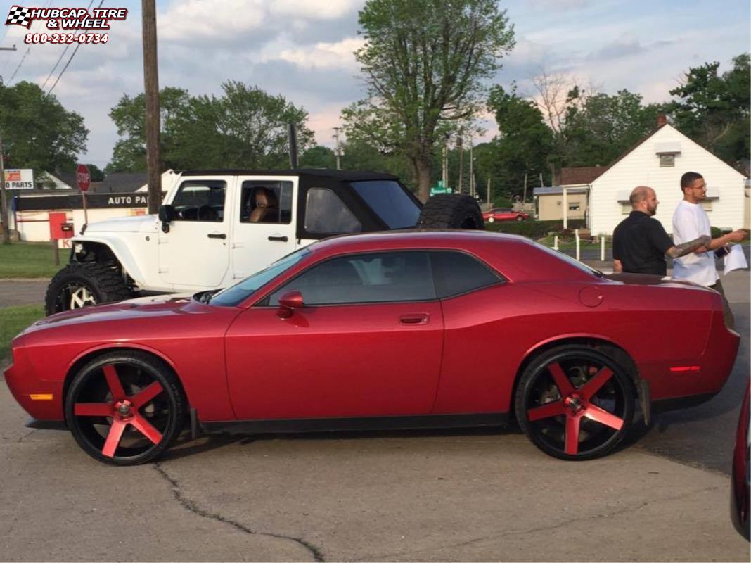 vehicle gallery/dodge challenger xd series km690 mc 5  Red wheels and rims