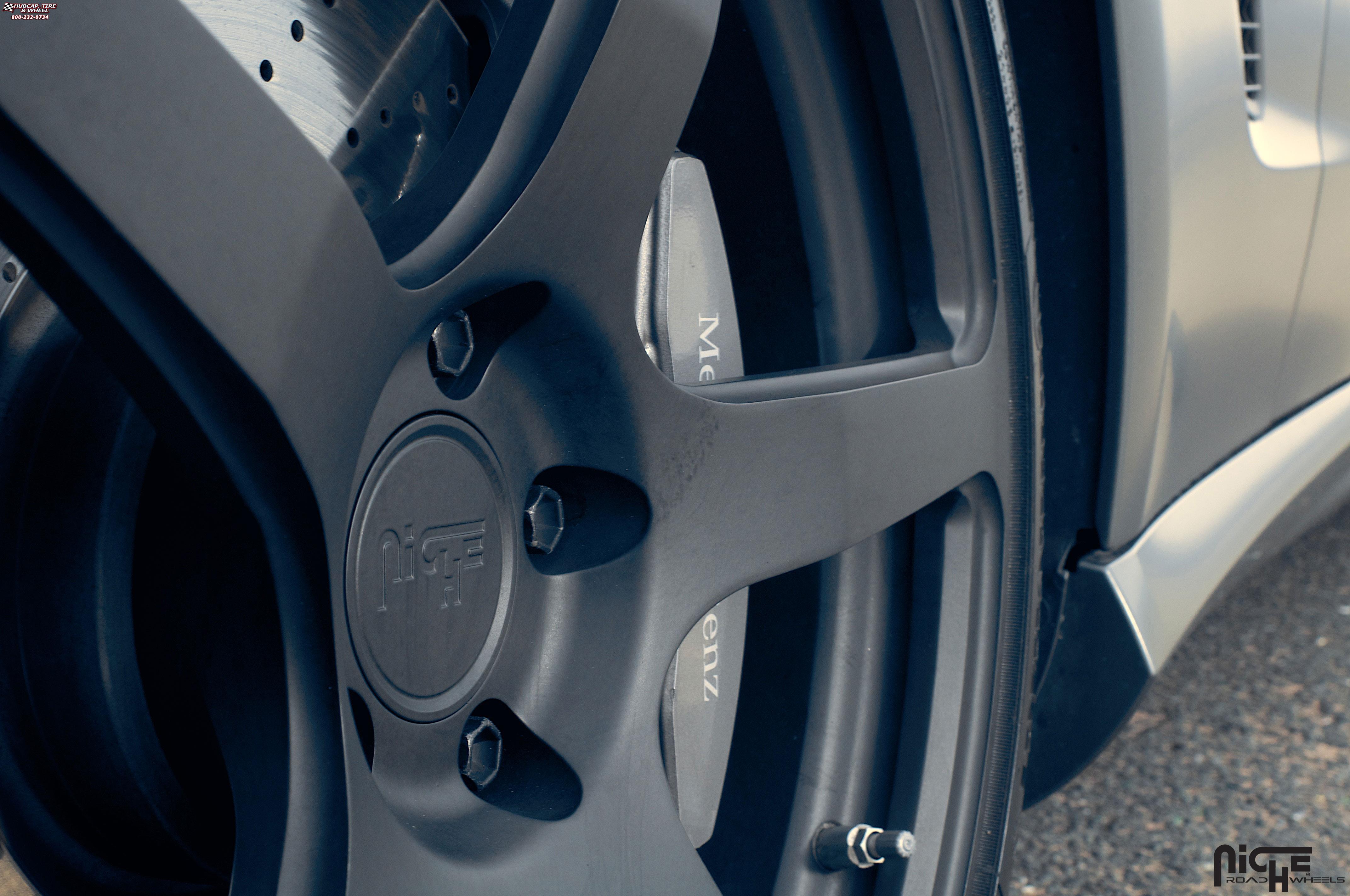 vehicle gallery/mercedes benz sl550 niche scuderia 5 19x85  Matte Black wheels and rims