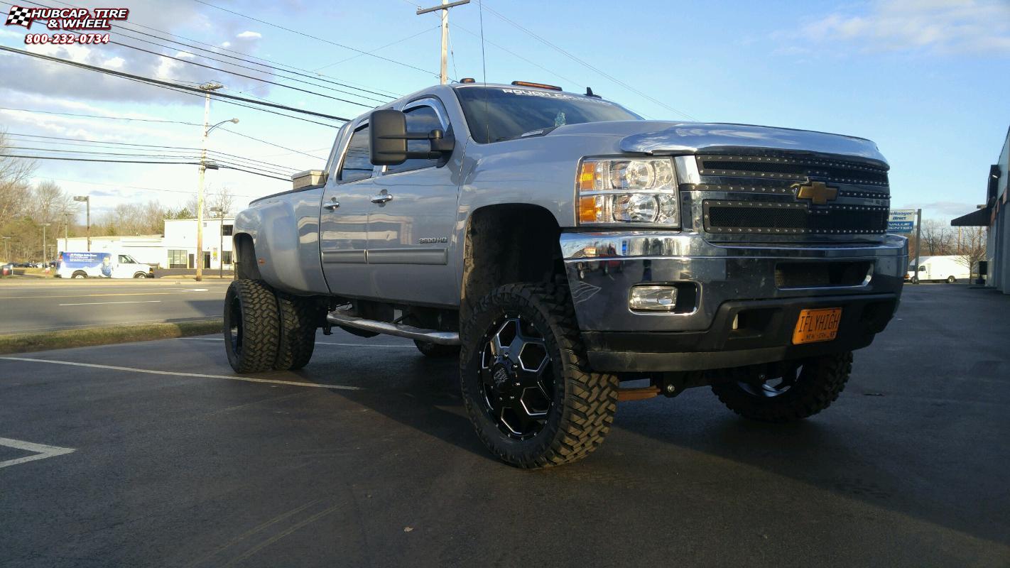 vehicle gallery/chevrolet silverado 2500 xd series xd815 battalion 22x  Gloss Black Milled wheels and rims