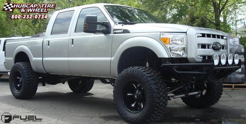 vehicle gallery/ford f 250 fuel dune d523 20X12  Black & Milled wheels and rims